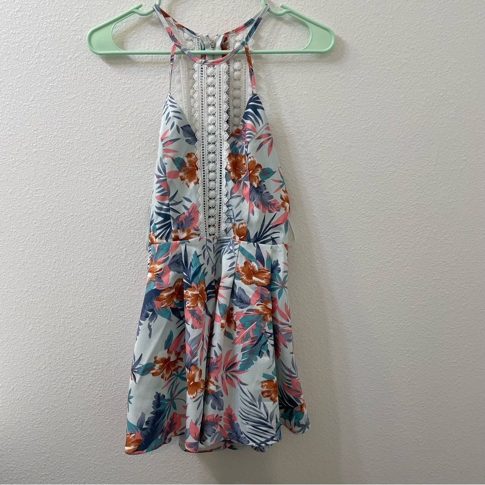 Depri tropical sun dress blue small